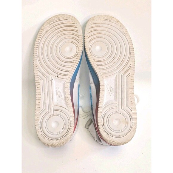 Nike Air Force 1 Mens High Top Sneaker Sz 10.5 White Blue Fury Ember Glow Ombre main image 10